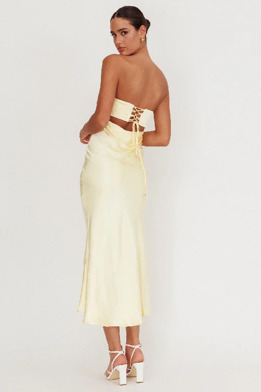 Moon Song Strapless Laced Back Dress Sun