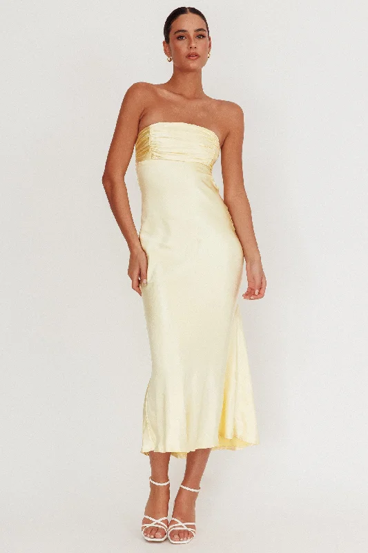 Moon Song Strapless Laced Back Dress Sun