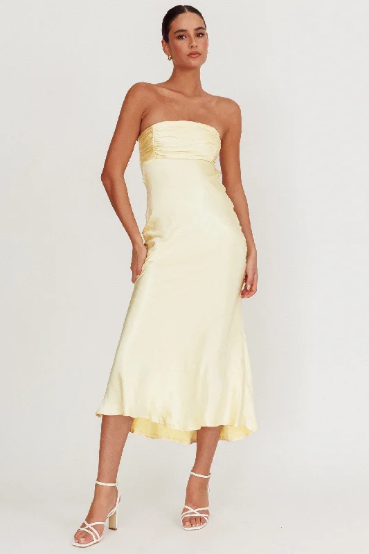 Moon Song Strapless Laced Back Dress Sun