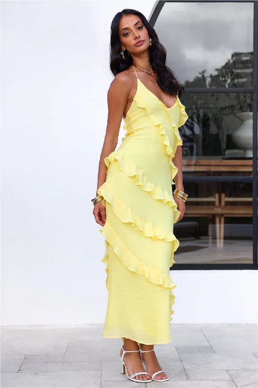 What A Beauty Maxi Dress Yellow